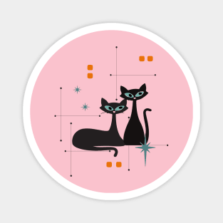 Twin Atomic Cats Magnet